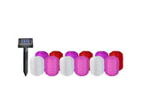 Luce Bella 12 Pack Red Solar LED Lantern String Lights
