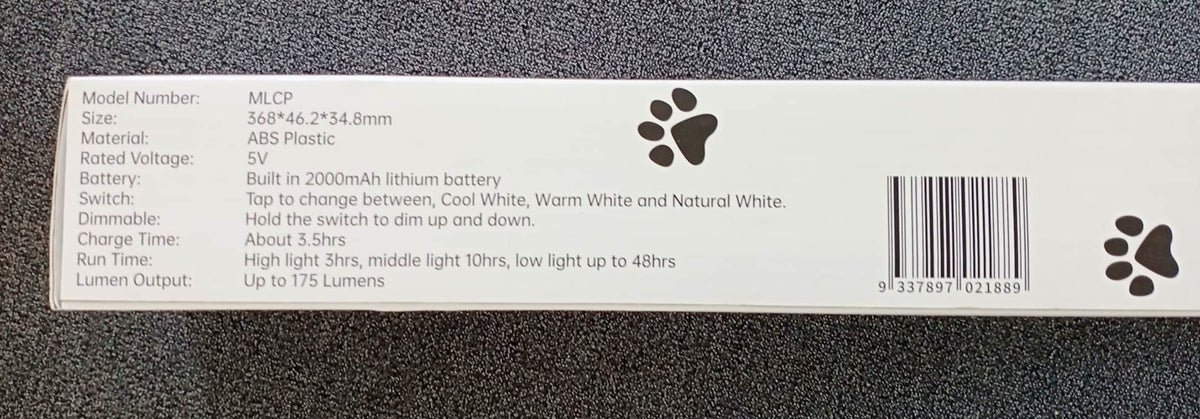 Magic Living Cat Paw Rechargeable Nightlight - MLCP/Built-in 2000mAh Battery - TheITmart