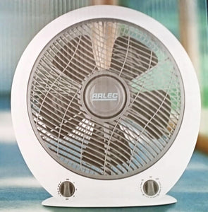 Arlec White 30cm Box Fan Abf1202Wh / With Oscillation & Timer