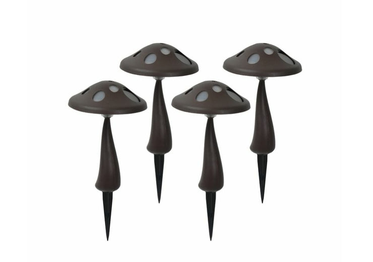 Click 17.5cm Mushroom Solar LED Pathway Light - 4 Pack