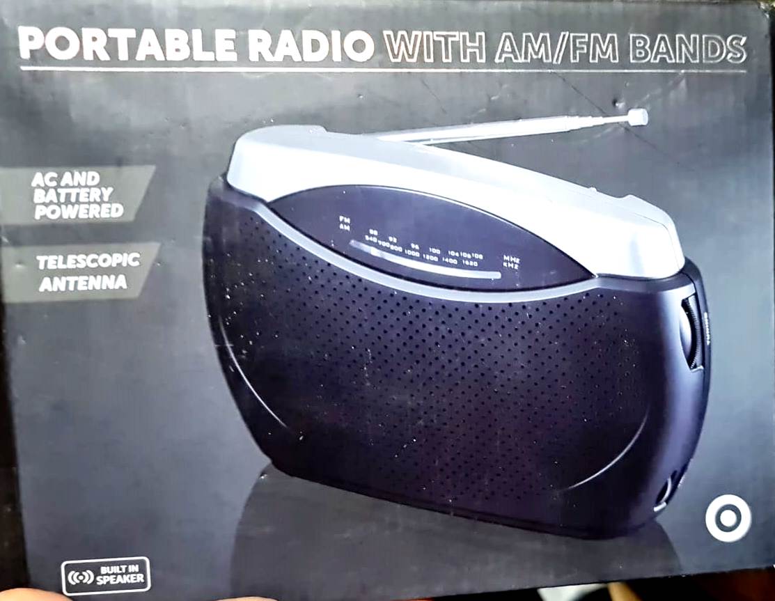 Portable Radio with AM/FM Band - RT222/Analog Tuner/Telescopic Antenna