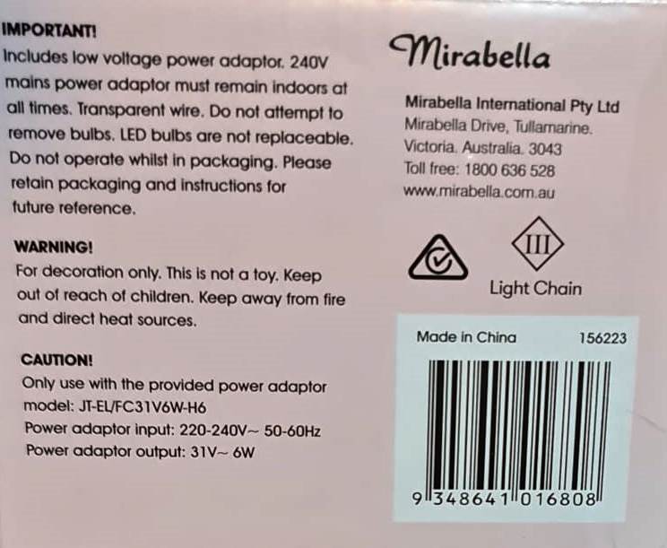 Mirabella Christmas 8m Low Voltage 400 LED Cluster Lights - Multicolour