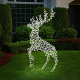 Lytworx 2.2m Low Voltage White Reindeer Statue/1200 Bright LEDs - TheITmart