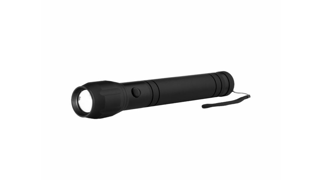 Arlec 280lm 3D Zoomable Aluminium Torch - Black