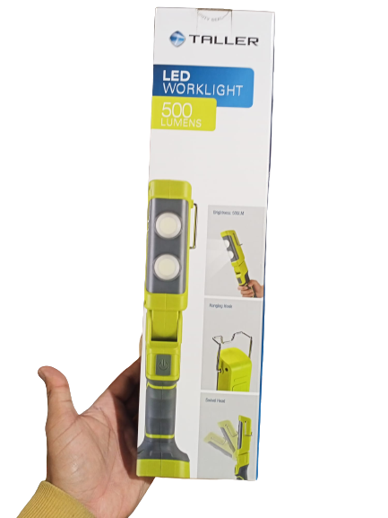 Taller 500lm Rechargeable LED Worklight TL1217COB/Ideal for Auto Repair Use