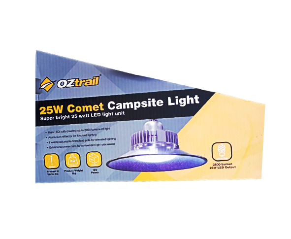 OZtrail 12V 25W Comet Campsite Light - GCL-COM-A