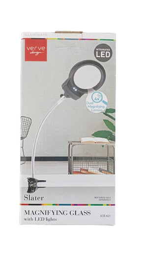 Verve Design Slater Magnifying Glass With LED Lights/Flexible Gooseneck