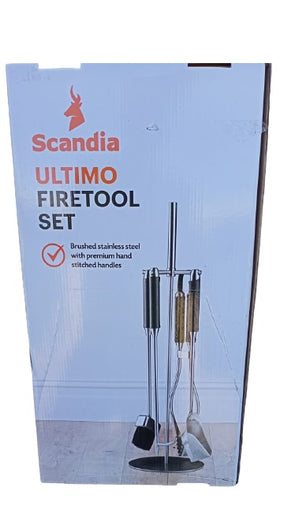 Scandia Ultimo 4pc Fireside tool Set