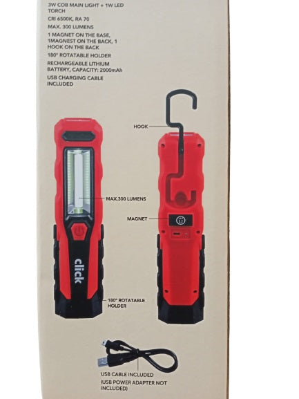 Click Rechargeable Handheld LED Worklight - GS8836