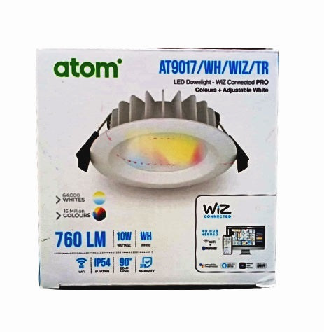 Atom 760LM 10W LED Pro Smart Wiz Downlight White - AT9017