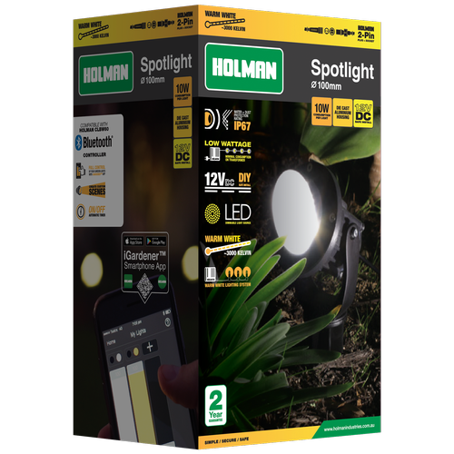 Holman 100mm 10W Warm White Spotlight / Bluetooth Controlled/ DIY Friendly