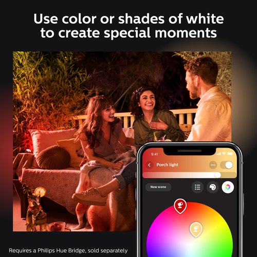 Philips 8W Hue Calla Garden Bollard Smart LED Light Extension Kit with Timer - TheITmart
