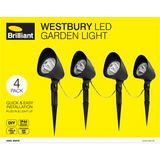 Brilliant Westbury LED Low Voltage DIY Garden Light Kit - 4 Pack
