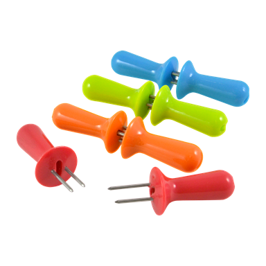 BBQ Buddy Corn Cob Holders- Set of 4 / Assorted Colours