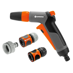 GARDENA 13mm Trigger Gun Nozzle Set - Black / Orange / Grey