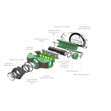Ledlenser MH3 200 Lumen Headlamp Torch - Green / Blue - TheITmart