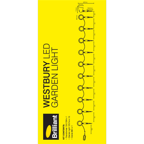 Brilliant Westbury LED Low Voltage DIY Garden Light Kit - 10 Pack