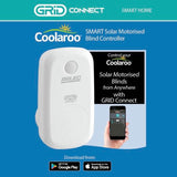 Arlec Coolaroo Solar Motorised Smart Blind Controller With Grid Connect - HUBRF10HA