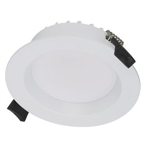 Lutec 12W LED IP54 Tri-Colour White Finish 90mm Dore Downlight