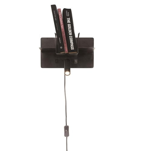 Brilliant Black Boyd DIY LED Wall Light Shelf Lamp -20989/06