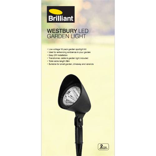 Brilliant Westbury LED Low Voltage DIY Garden Light Kit - 10 Pack