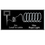 Arlec 10m Cool White Solar Powered Thin LED Rope Light - TheITmart