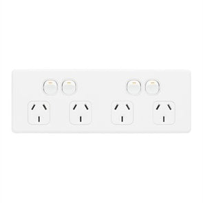 DETA S-Line Matt Black & White Quad Power Point