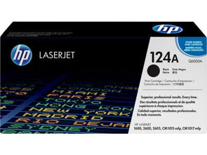 HP 124A Black Original LaserJet Toner Cartridge, Q6000A