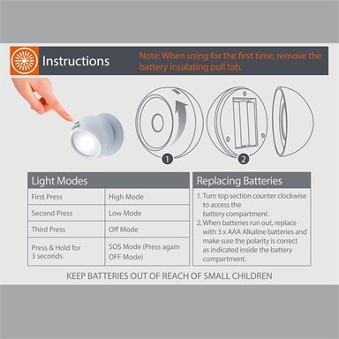 Arlec Round Directional LED Night Light - 2 Pack/360 Degree Rotational
