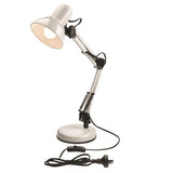 Brilliant XL Grey Flexi Lloyd Desk Lamp/ Cord and Plug with Inline Switch