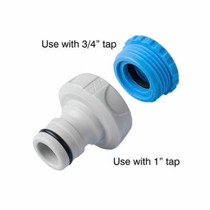 Nylex 18mm Universal Tap Adapter suits 1" and 3/4" taps / UV Protection