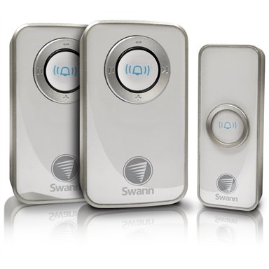 Swann 2 Receivers Wireless Door Chime /32 Sounds/ Silver Colour