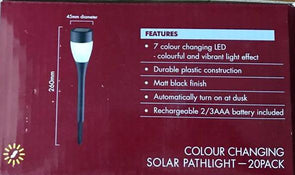 SOLAR MAGIC COLOR CHANGING SOLAR PATHLIGHT 20 PACK