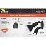 Brilliant Lighting 10W PAR38 Keeper Security Light With PIR Motion Sensor - TheITmart