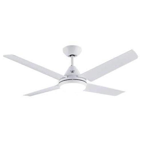 Arlec 120cm White 4 Blade AC Ceiling Fan With Light / White