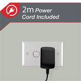 Arlec Matte Black 190 Lumens Touch Sensor Cool White LED Cabinet Light