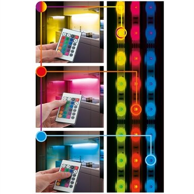 Arlec 12W 30cm Multi Colour LED Flex Strip Light - 4 Pack