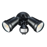 Brilliant 2x11W LED Black Raptor II Twin Security Flood Light With Sensor