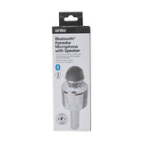 Bluetooth Karaoke Microphone with Speaker - Silver