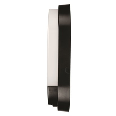 Brilliant Lighting 10W Barnet Slimline Oval Bunker Security Sensor Light / Black