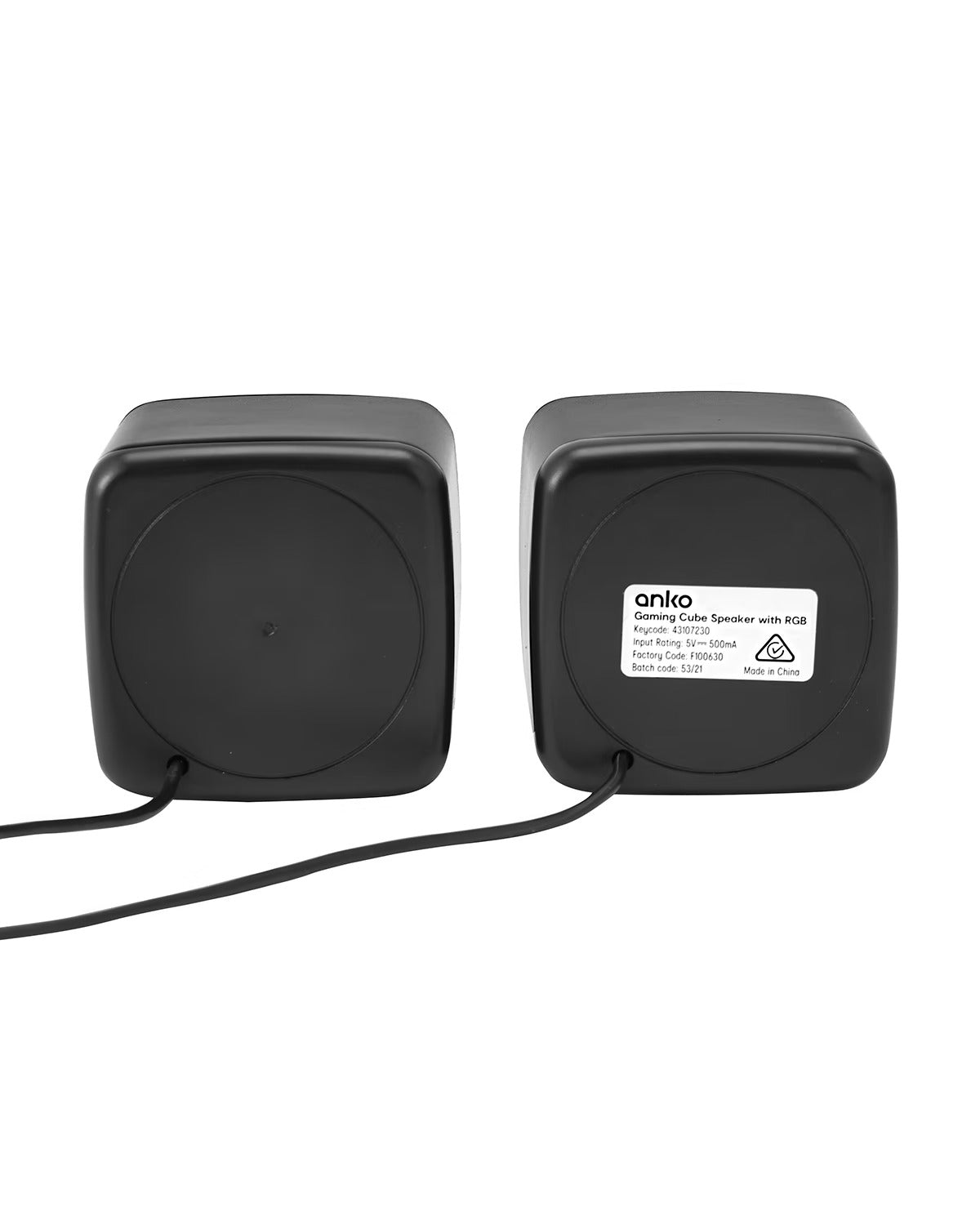 Gaming Cube Speakers with RGB - Black / Audio Boost for Ideal Gaming