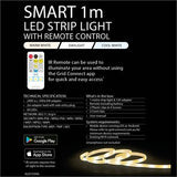 Arlec Grid Connect Smart 1m CCT LED Strip Light with Remote - TheITmart
