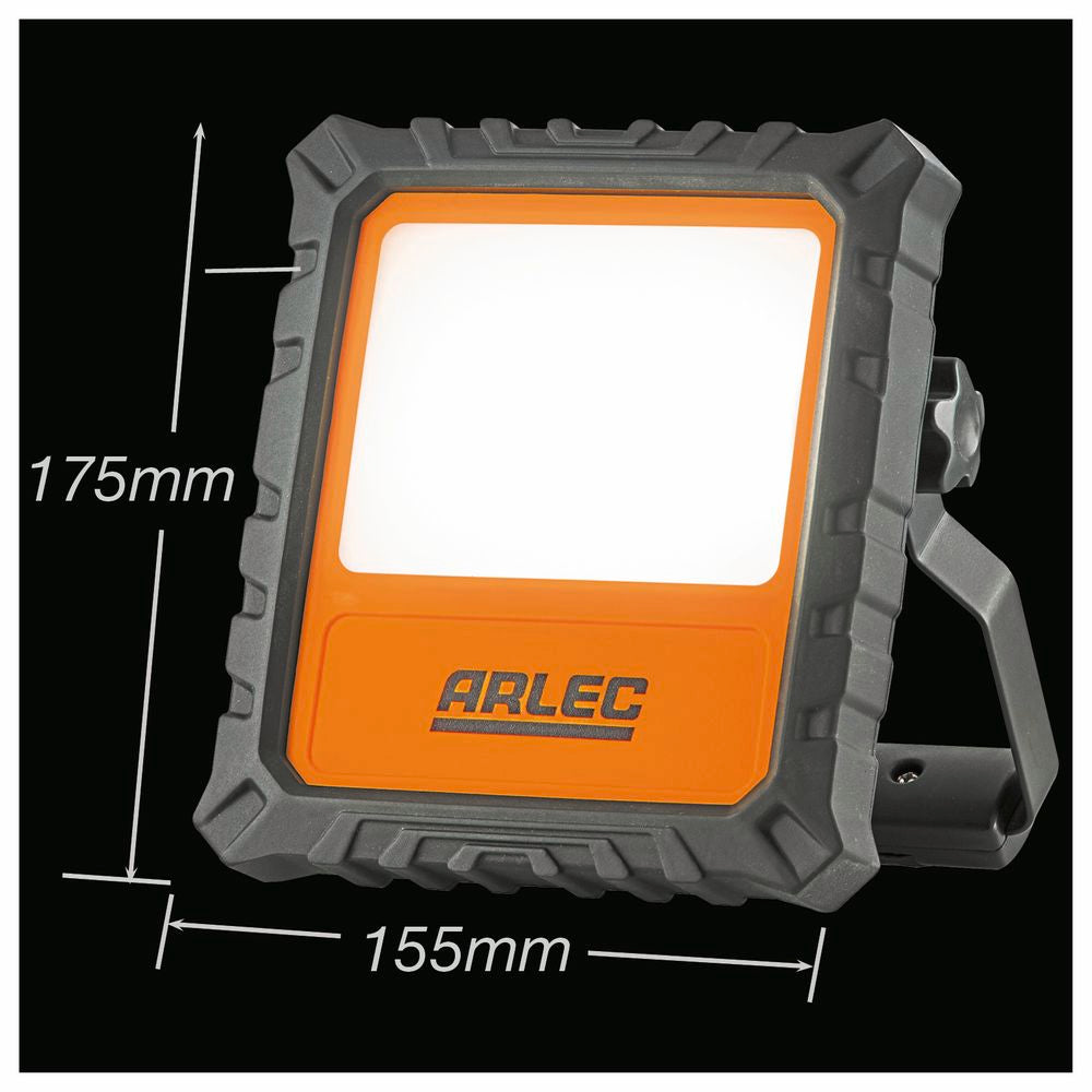 Arlec 20W 1400lm Rechargeable LED Work Light/USB & Car Charging/3 Light Modes - TheITmart