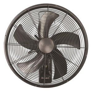Euromatic 40cm Matte Black Drum Wall Fan / Remote Control/ 3 Speed Setting/ Oscillating