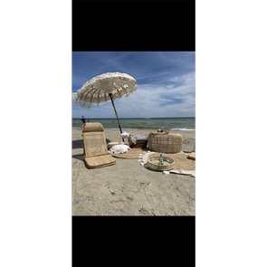 Kokomo Natural Rattan Beach Chair/100% Rattan in Stylish Design/Light Weight