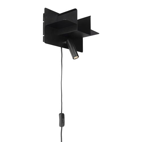 Brilliant Black Boyd DIY LED Wall Light Shelf Lamp -20989/06