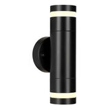 Brilliant Black Cowell Smart Wi-Fi Up / Down Wall Light- Weather Resistant