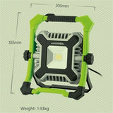 IronHorse 50W 4000lm Waterproof LED Work Light / Black & Green