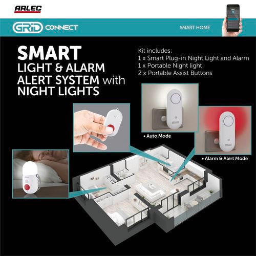 Arlec Grid Connect Smart Bedside Assist Light Kit NL0101HA - White