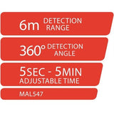 Arlec Otrera Movement Activated Surface Mount Ceiling Sensor / White